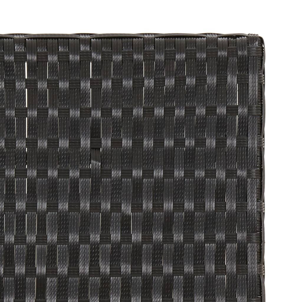 Foldebord Sort 45x35x32 cm Poly Rattan