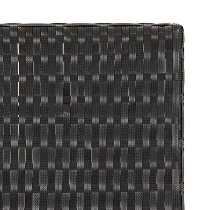 Foldebord Sort 45x35x32 cm Poly Rattan