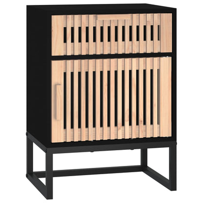 Nachttische 2 Stk. Schwarz 40x30x55,5 cm Holzwerkstoff & Eisen