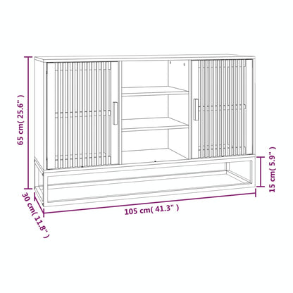 Skænk Hvid 105x30x65 cm Træ Materiale