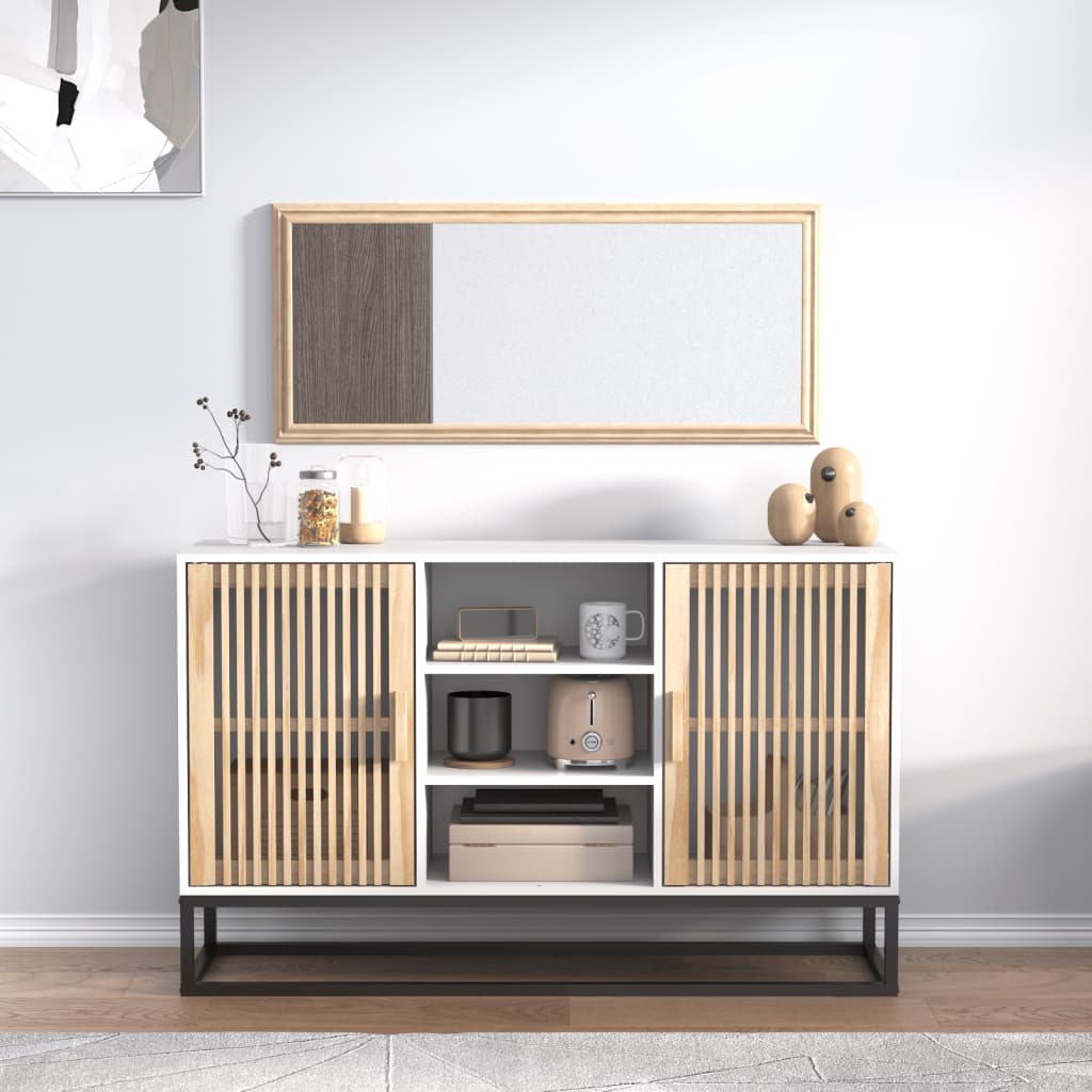 Skænk Hvid 105x30x65 cm Træ Materiale