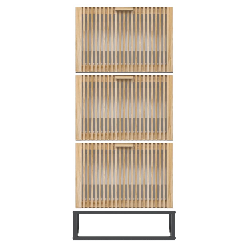 Skoskab Hvid 52x25x120 cm Træ Materiale