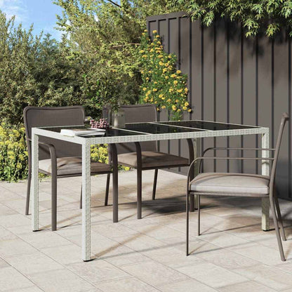 Garten-Eßtisch Weiß 150 x 90 x 75 cm Poly Rattan