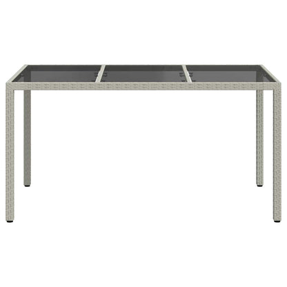 Garten-Eßtisch Weiß 150 x 90 x 75 cm Poly Rattan