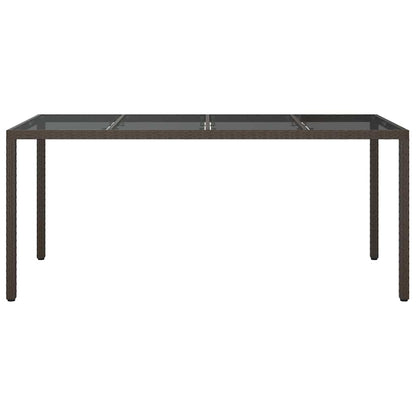 Garten-Eßtisch Braun 190 x 90 x 75 cm Poly Rattan