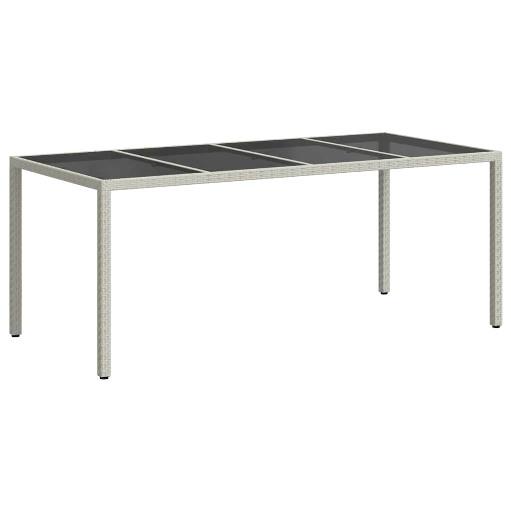 Garten-Eßtisch Weiß 190 x 90 x 75 cm Poly Rattan