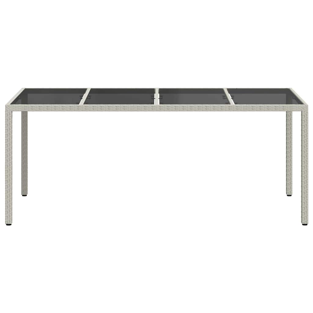 Garten-Eßtisch Weiß 190 x 90 x 75 cm Poly Rattan