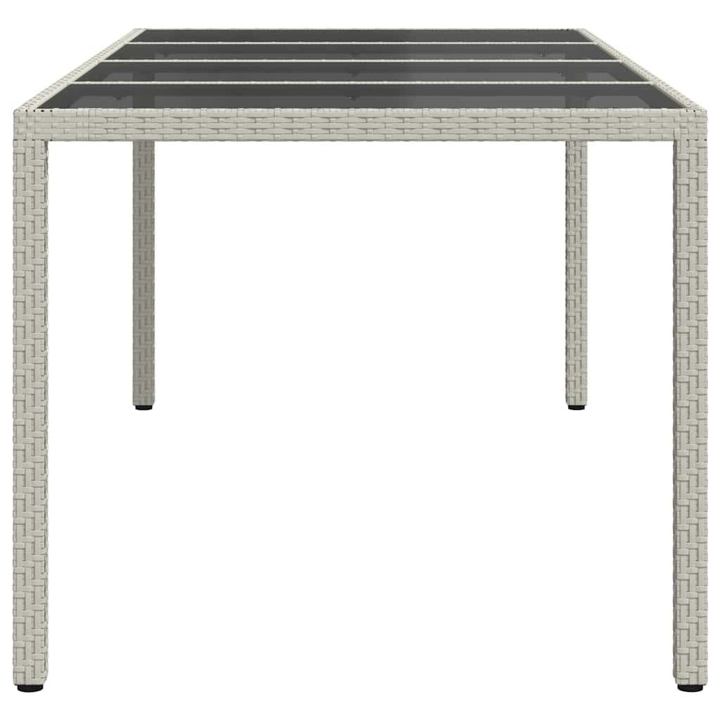 Garten-Eßtisch Weiß 190 x 90 x 75 cm Poly Rattan