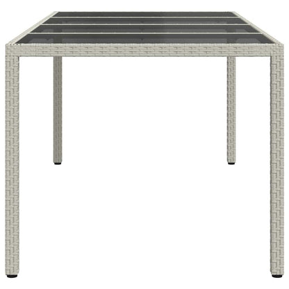 Garten-Eßtisch Weiß 190 x 90 x 75 cm Poly Rattan
