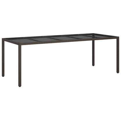 Garten-Eßtisch Braun 250 x 100 x 75 cm Poly Rattan