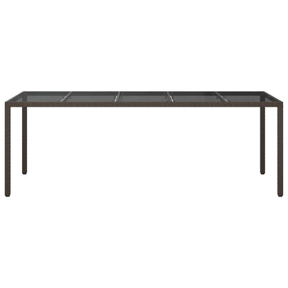 Garten-Eßtisch Braun 250 x 100 x 75 cm Poly Rattan