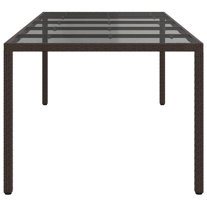 Garten-Eßtisch Braun 250 x 100 x 75 cm Poly Rattan