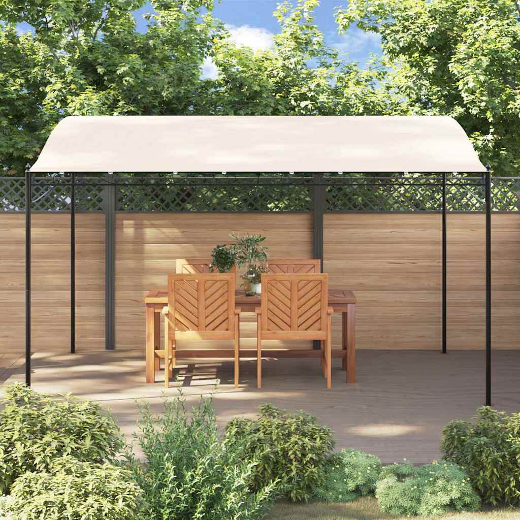 Markise Creme 4x3 m 180 g/m² Stoff und Stahl