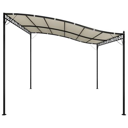 Markise Creme 4x3 m 180 g/m² Stoff und Stahl