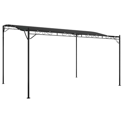 Markise Anthrazit 4x3 m 180 g/m² Stoff und Stahl