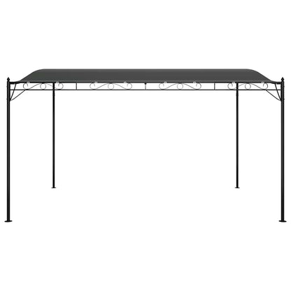 Markise Anthrazit 4x3 m 180 g/m² Stoff und Stahl