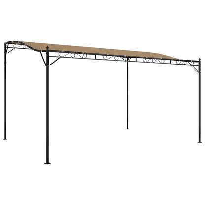 Markise Taupe 4x3 m 180 g/m² Stoff und Stahl