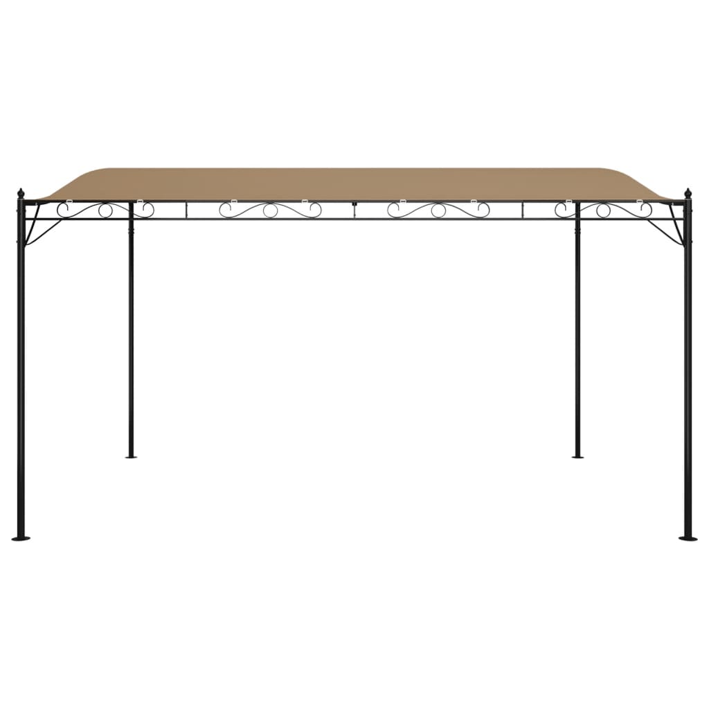 Markise Taupe 4x3 m 180 g/m² Stoff und Stahl