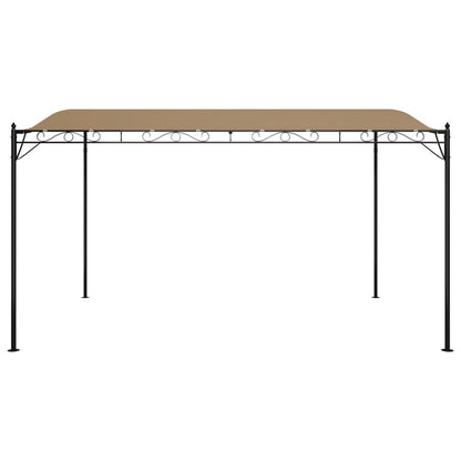 Markise Taupe 4x3 m 180 g/m² Stoff und Stahl