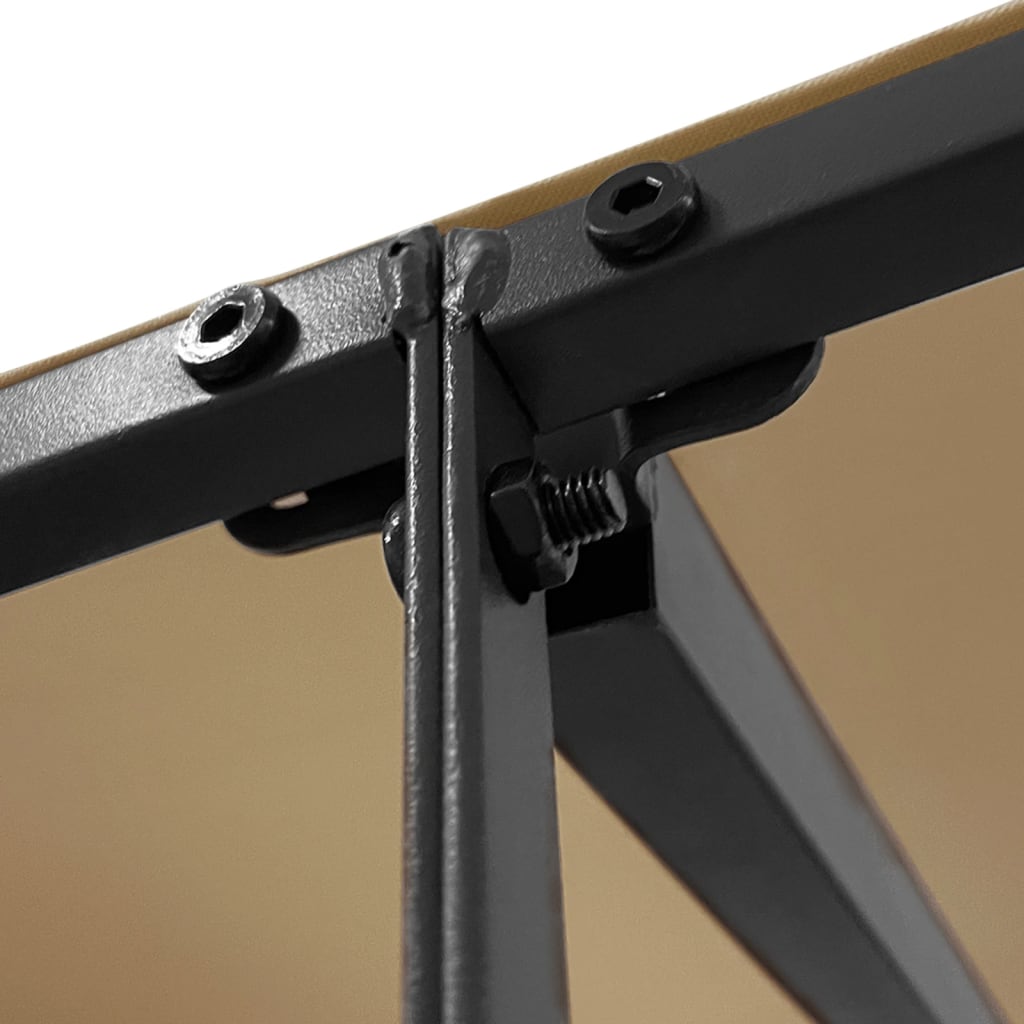 Markise Taupe 4x3 m 180 g/m² Stoff und Stahl