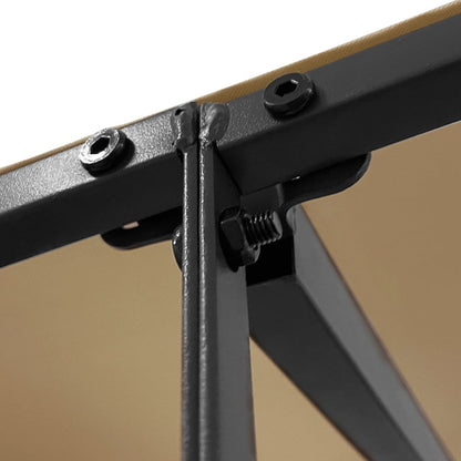 Markise Taupe 4x3 m 180 g/m² Stoff und Stahl