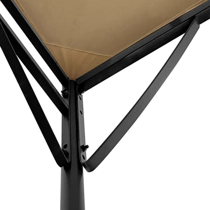 Markise Taupe 4x3 m 180 g/m² Stoff und Stahl