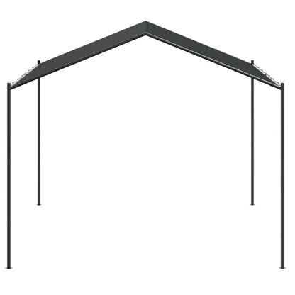 Gartenpavillon Anthrazit 3x3 m Stahl und Stoff