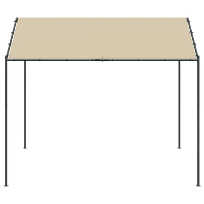 Gartenpavillon Beige 3x3 m Stahl und Stoff