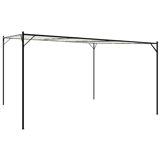 Pavillon Weiß 4x4 m 180 g/m² Stoff und Stahl