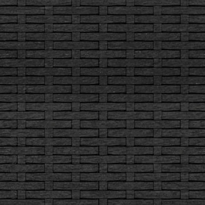 3-Sitzer-Gartensofa mit Kissen Schwarz Poly Rattan