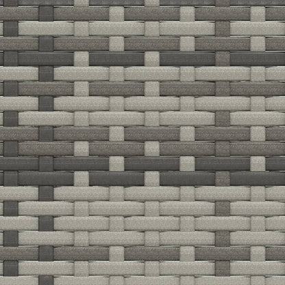 3-tlg. Garten-Lounge-Set mit Kissen Grau Poly Rattan