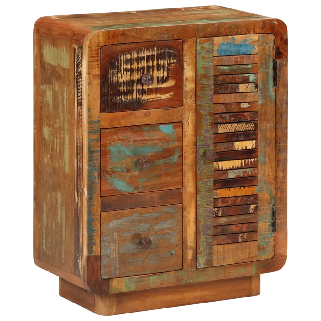 Sideboard mit 3 Schubladen 55x30x70 cm Altholz Massiv