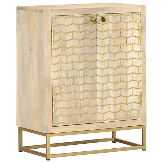 Skænk med 2 låger 55x30x70 cm massivt mangotræ