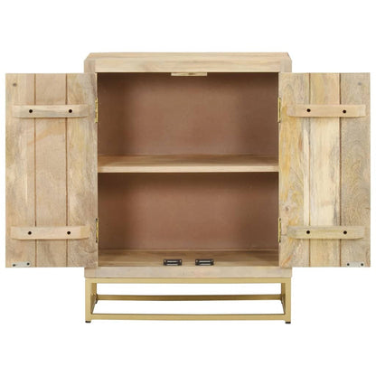 Skænk med 2 låger 55x30x70 cm massivt mangotræ