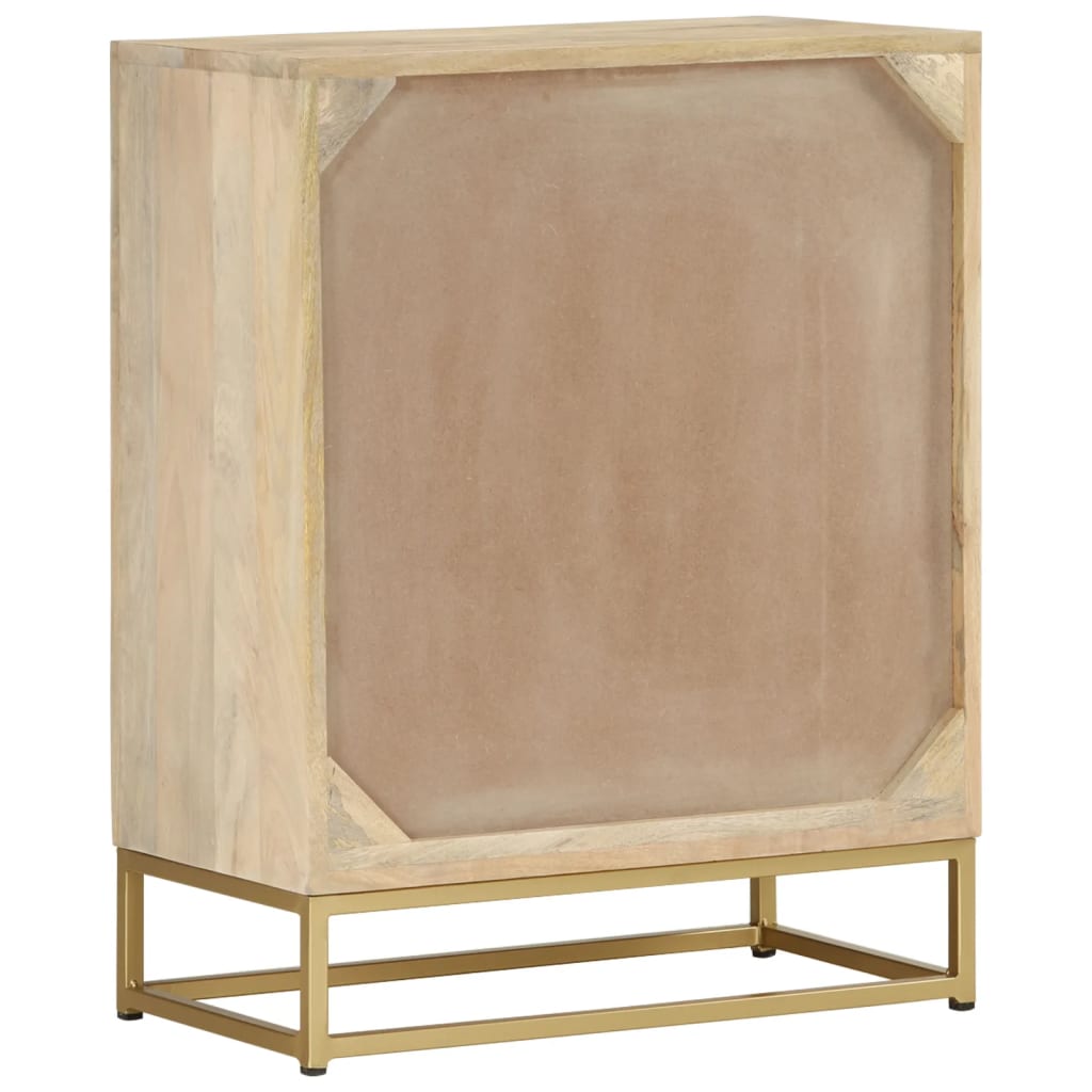 Skænk med 2 låger 55x30x70 cm massivt mangotræ