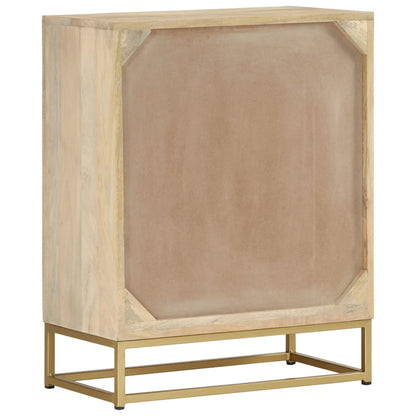 Skænk med 2 låger 55x30x70 cm massivt mangotræ