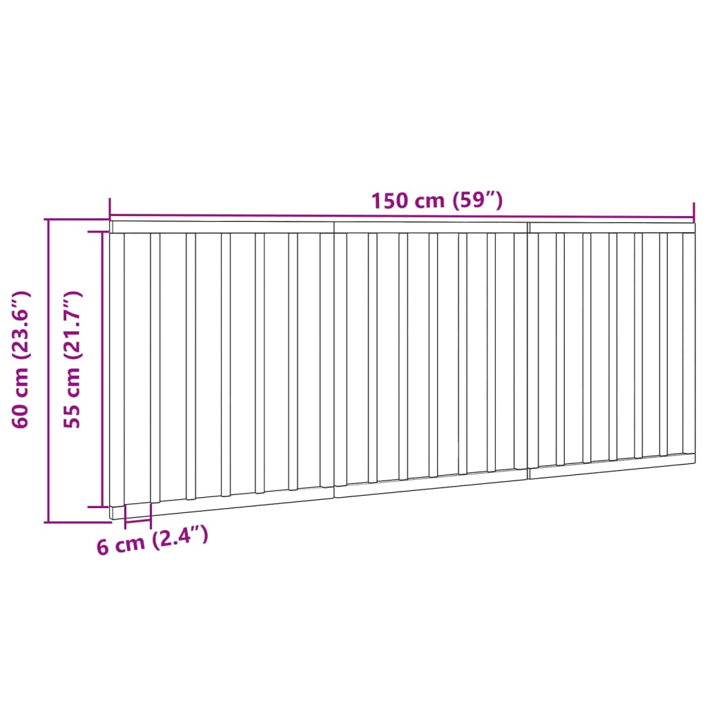 Hundegitter Faltbar 3 Paneele 150 cm Pappelholz