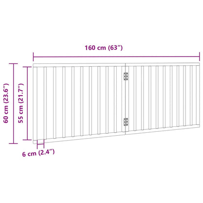Hundegitter Faltbar 2 Paneele Weiß 160 cm Pappelholz