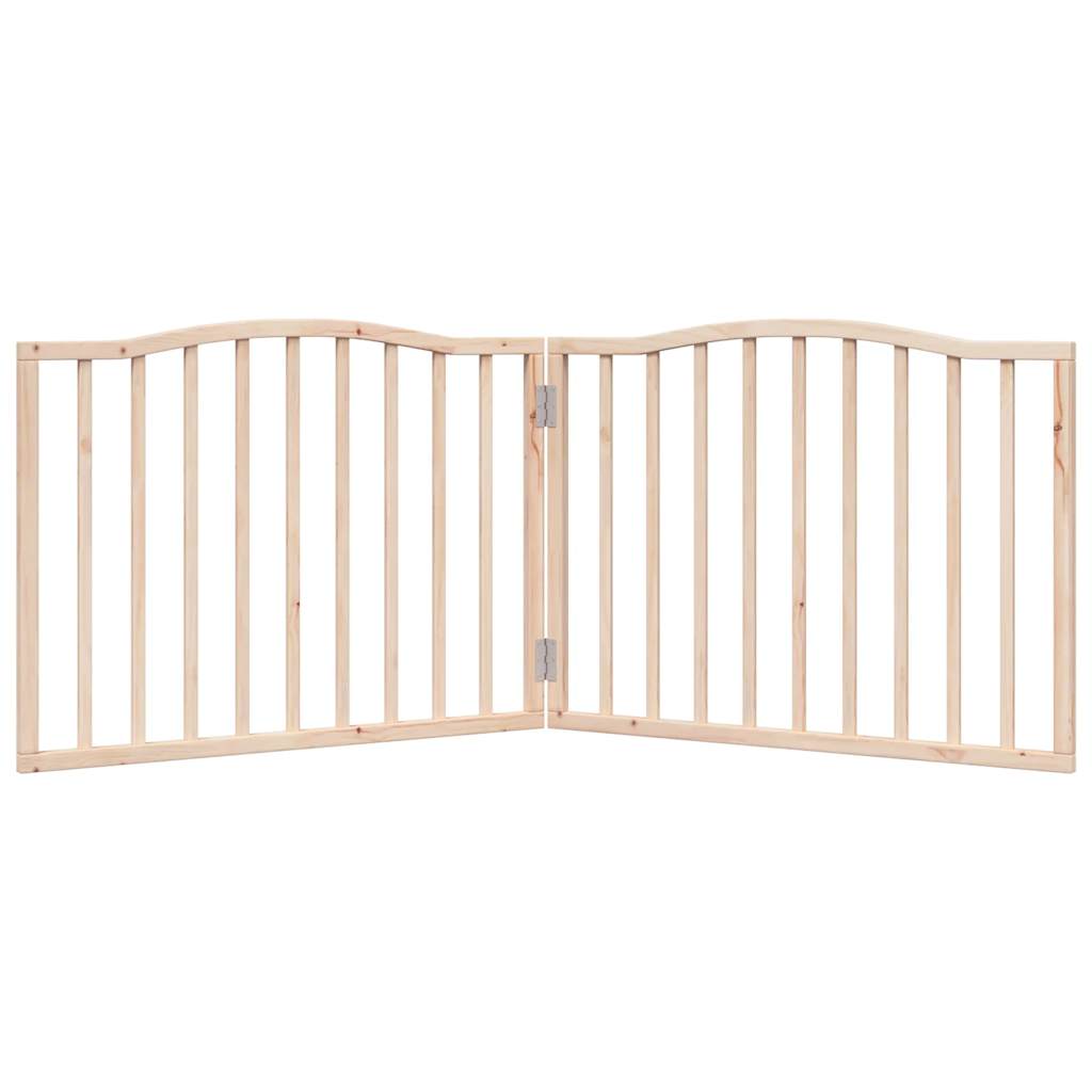 2-tlg. Hundetor Faltbar 160 cm Pappelholz