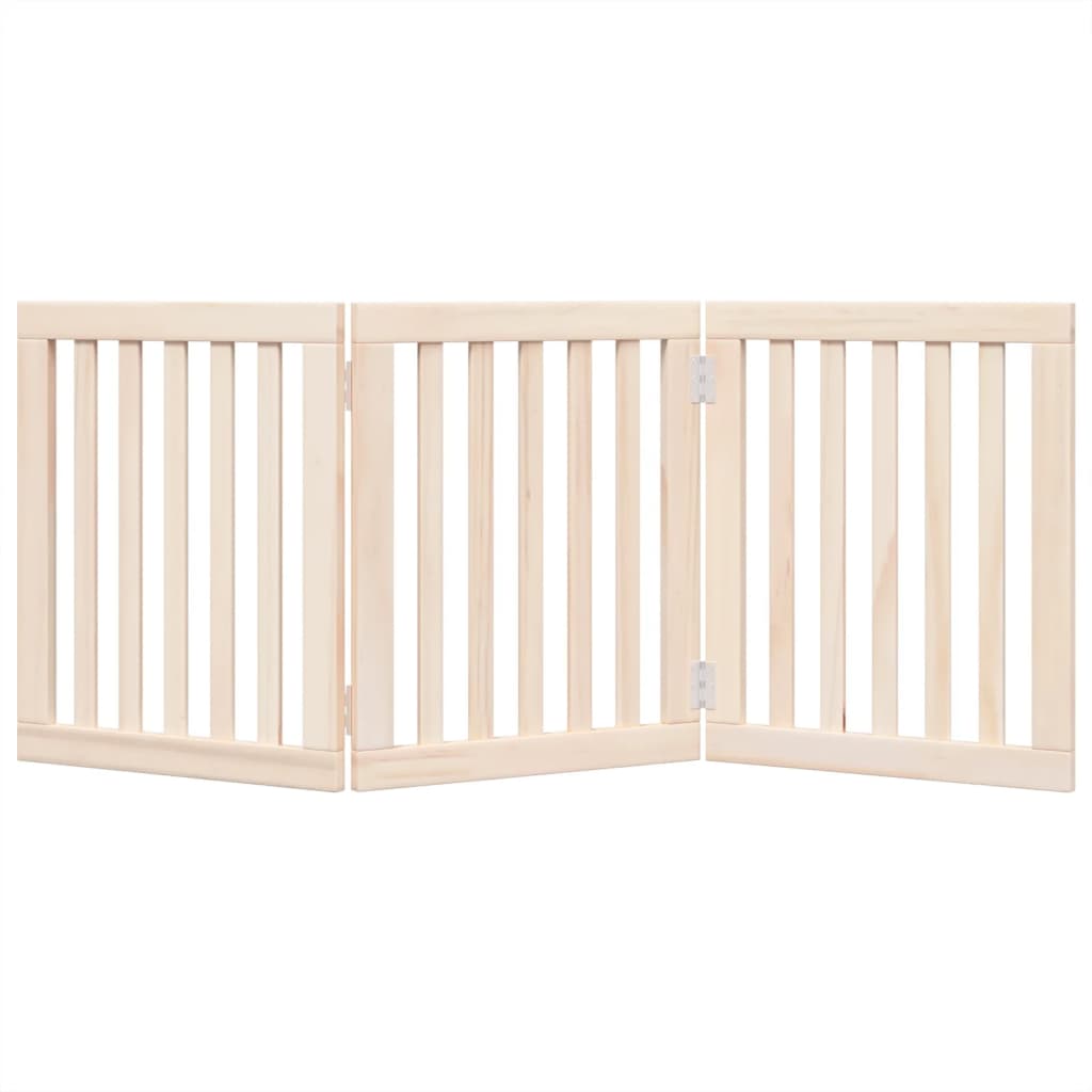 Hundegitter Faltbar 3 Paneele 150 cm Pappelholz