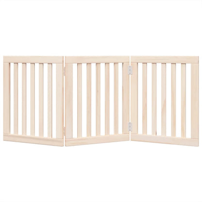 Hundegitter Faltbar 3 Paneele 150 cm Pappelholz