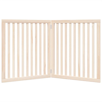 2-tlg. Hundetor Faltbar 160 cm Pappelholz