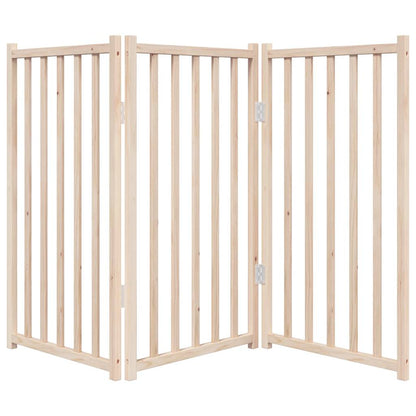 Hundegitter Faltbar 3 Paneele 150 cm Massivholz Tanne