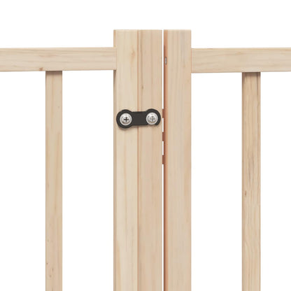 Hundegitter mit Tür Faltbar 4 Paneele 320 cm Massivholz Tanne