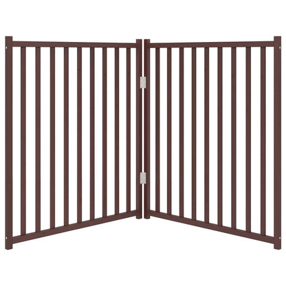 2-tlg. Hundetor Faltbar Braun Eiche 160 cm Massivholz Tanne