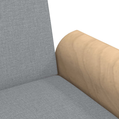 Sovesofa med armlæn lysegråt stof