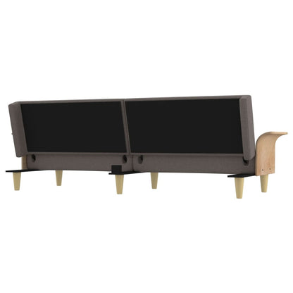 Sovesofa med armlæn i taupe stof