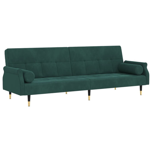 Sovesofa med puder Dark Green Velvet