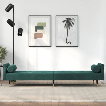 Sovesofa med puder Dark Green Velvet