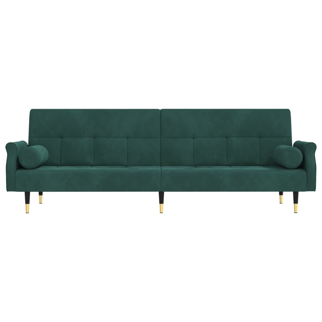 Sovesofa med puder Dark Green Velvet